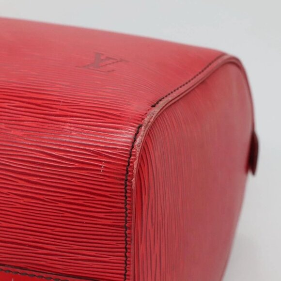 LOUIS VUITTON Epi Speedy 30 Hand Bag Castilian Red M43007 LV Auth 138671 - Picture 5 of 16
